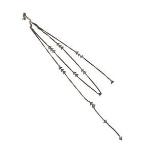 Two Strand Silver Triangle Fringe Necklace